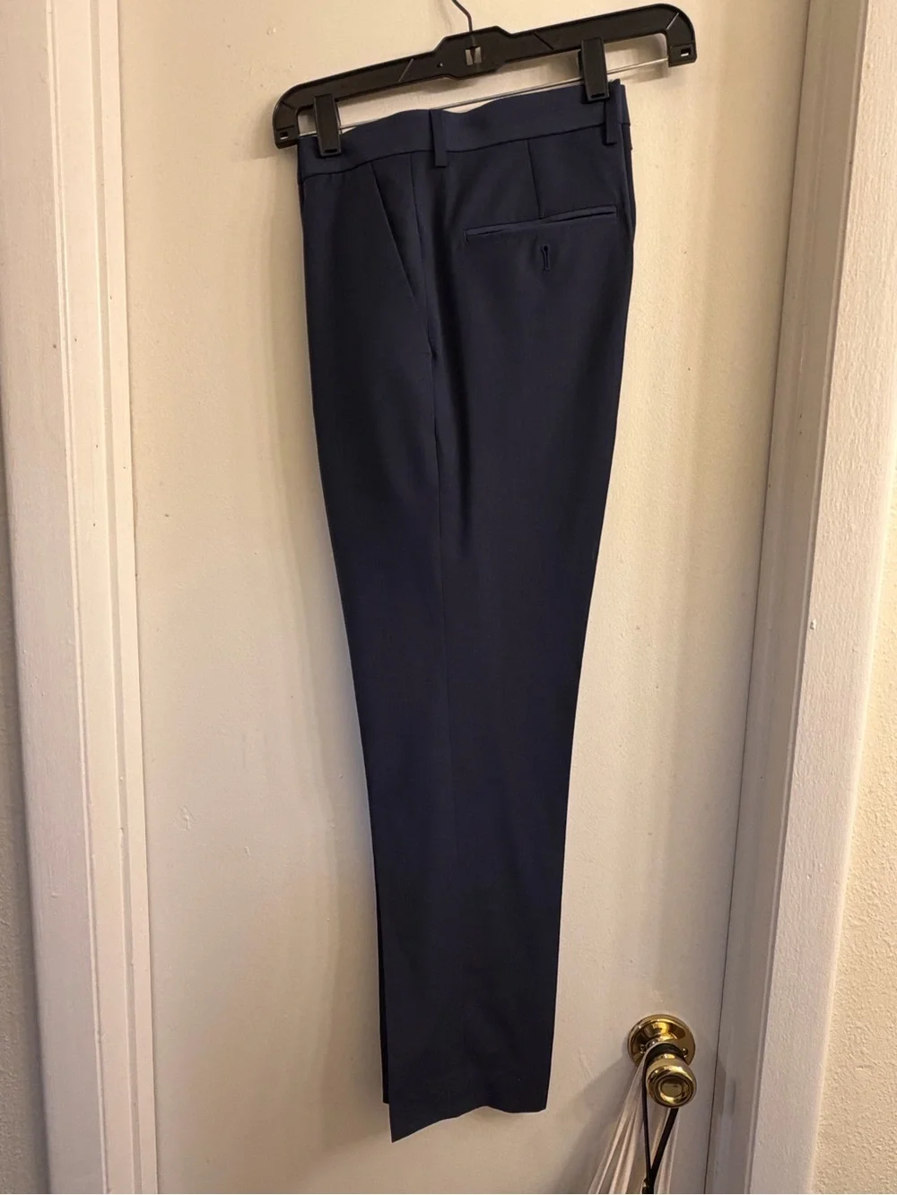 Express Men's Dark Navy Single-Breasted Two-Button Suit Jacket and Pants